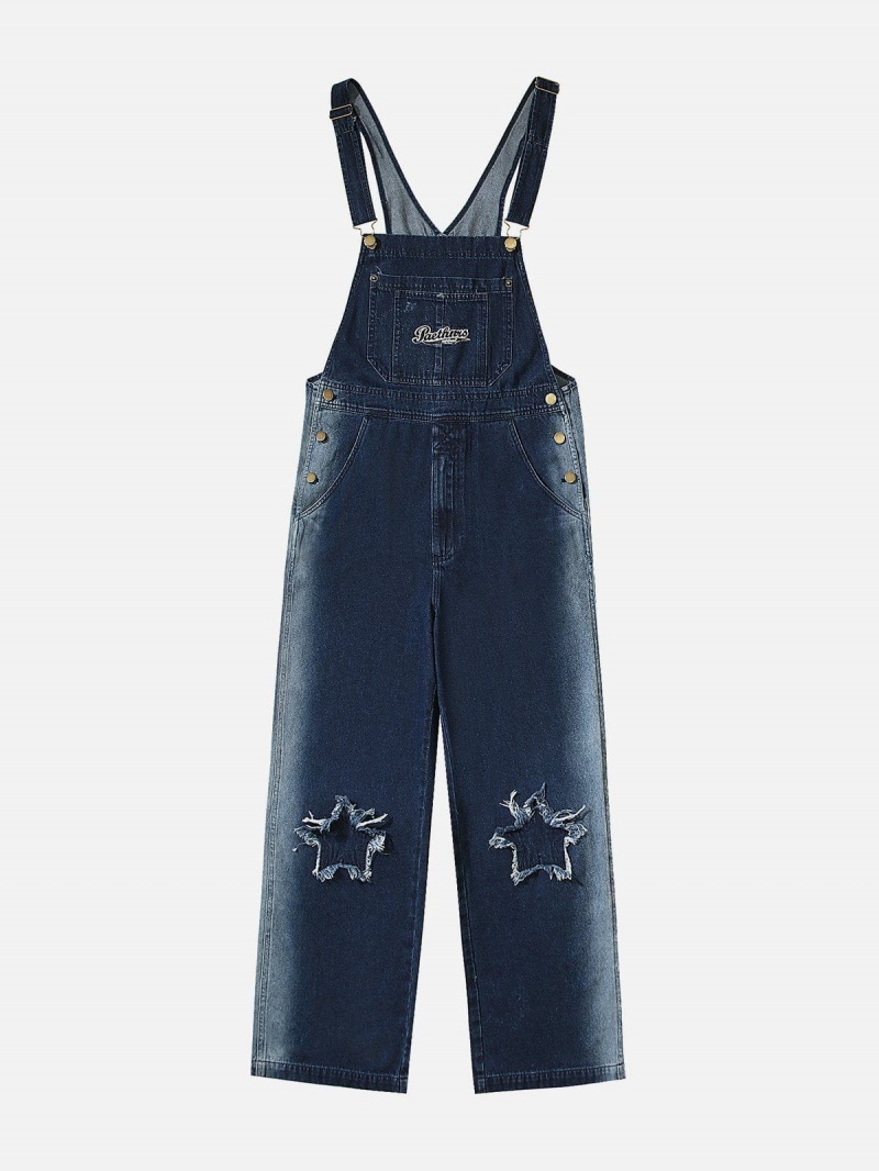 Pantalon Aelfric Eden Star Fringed Overalls Violette | TLA-08403093